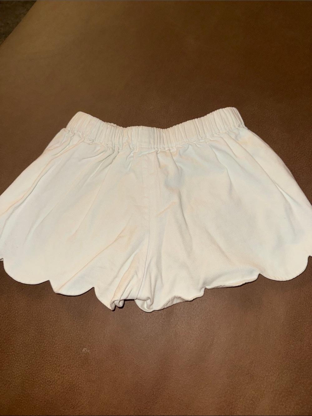Gymboree White Scallop-Hem High-Waist Shorts